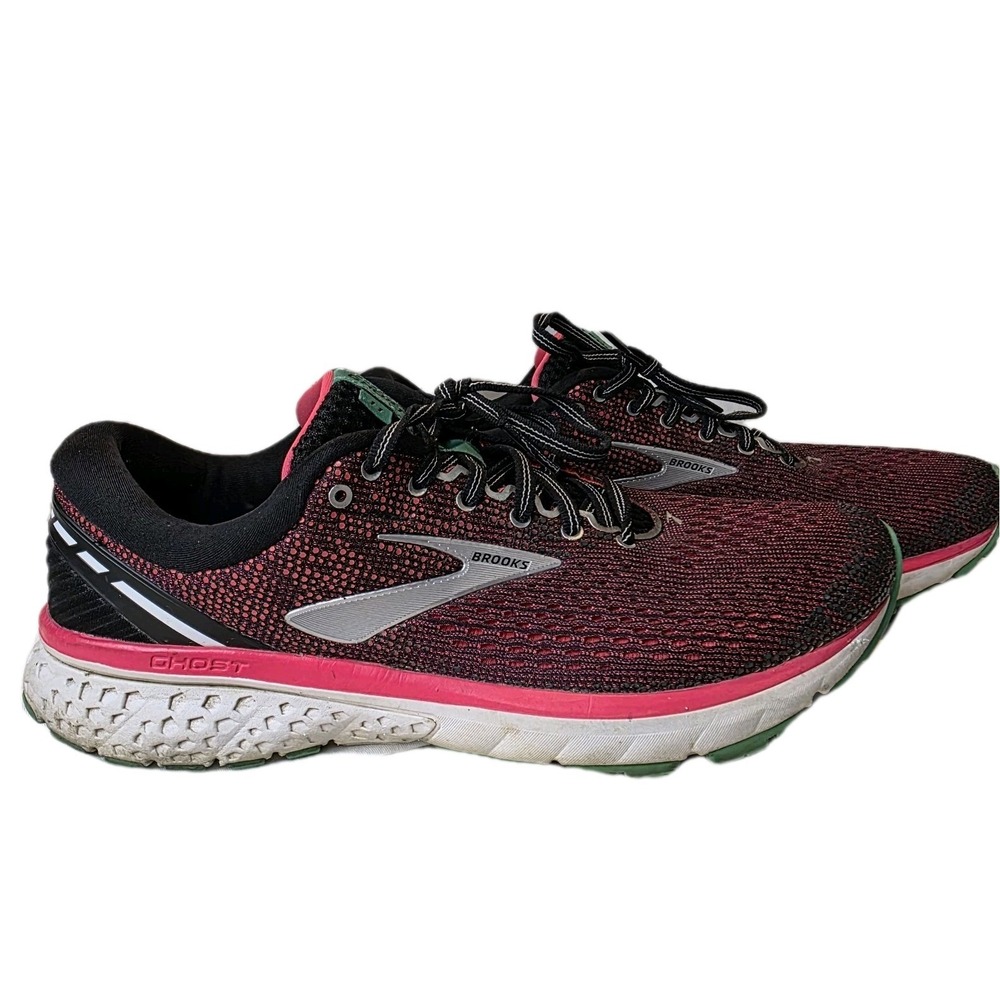 Brooks Ghost Women's Running Shoes Black/Pink/Aqua Size 11 B (Medium) Athletic
